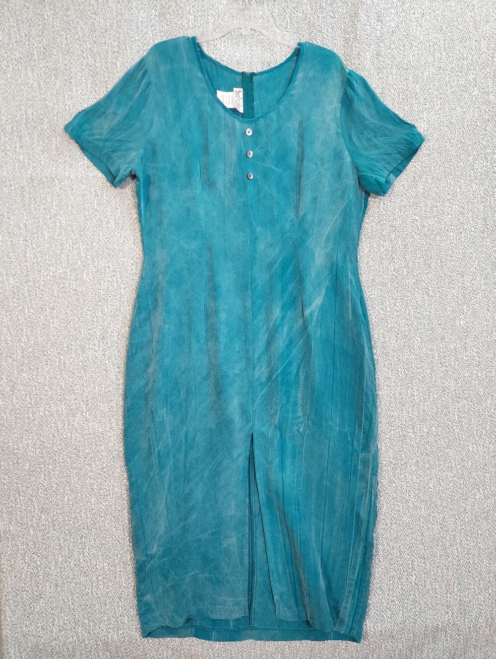 Nina Piccalino Teal Short-Sleeve Midi Dress